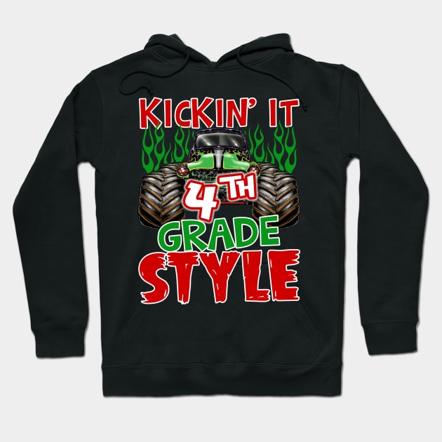 Kickin it 4th Grade Back to School Teacher Hoodie by Camryndougherty